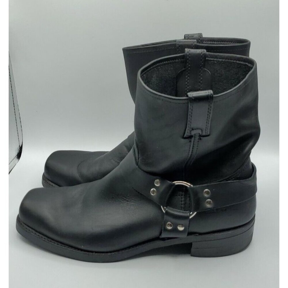 Frye Harness Motorcycle Boots Leather Black Moto Biker Mens Size 13 M 501084 700 - Picture 4 of 16